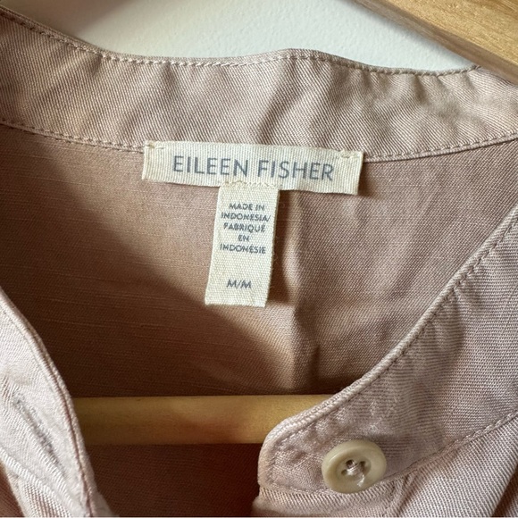 Eileen Fisher Tencel & Linen Button Front Casual Dress size Medium - Picture 4 of 10